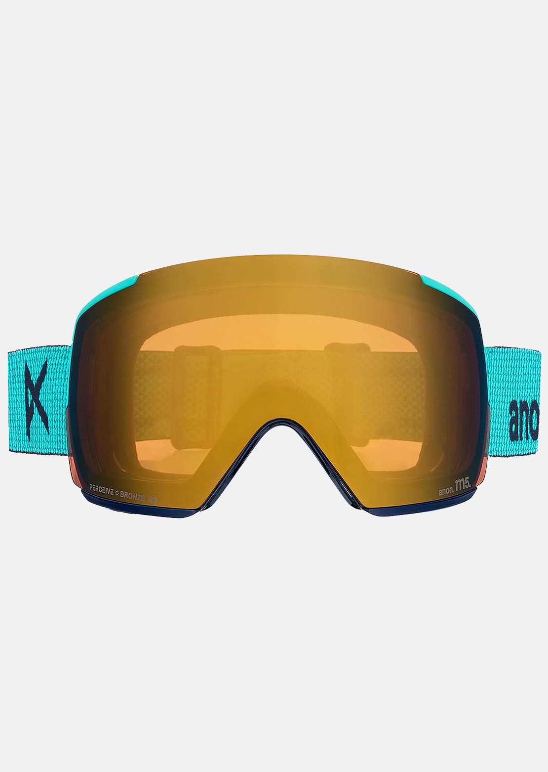 Anon Unisex M5 Goggles + Bonus Lens + MFI Face Mask Marine/Perceive Sunny Bronze