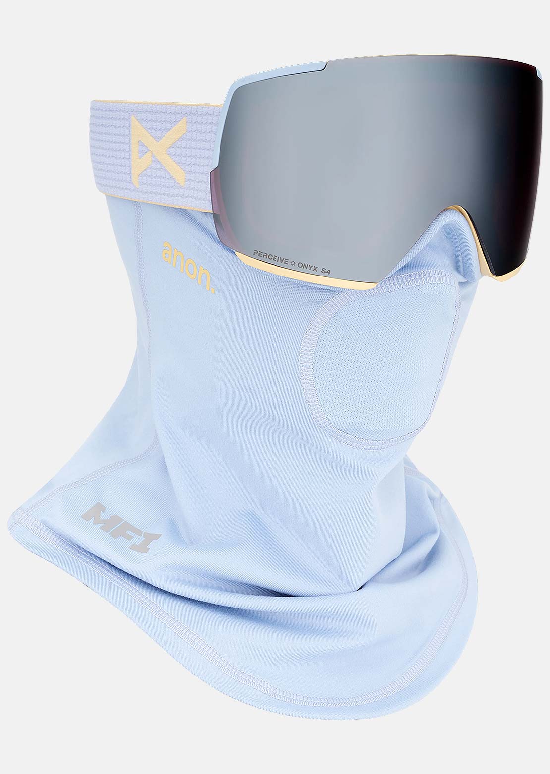Anon Unisex M5 Goggles + Bonus Lens + MFI Face Mask Airstream Blue/Perceive Sunny Onyx