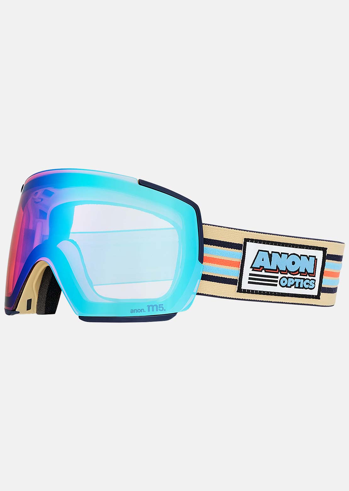 Anon Unisex M5 Goggles + Bonus Lens + MFI Face Mask Vintage/Perceive Variable Blue