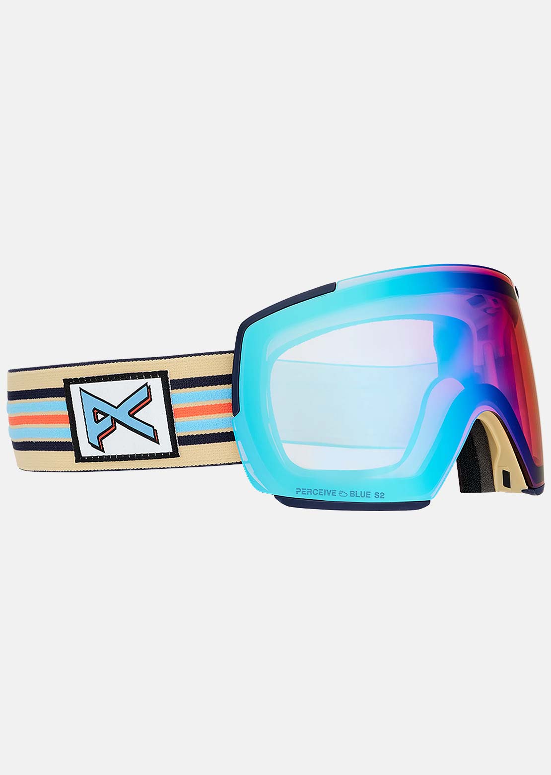 Anon Unisex M5 Goggles + Bonus Lens + MFI Face Mask Vintage/Perceive Variable Blue