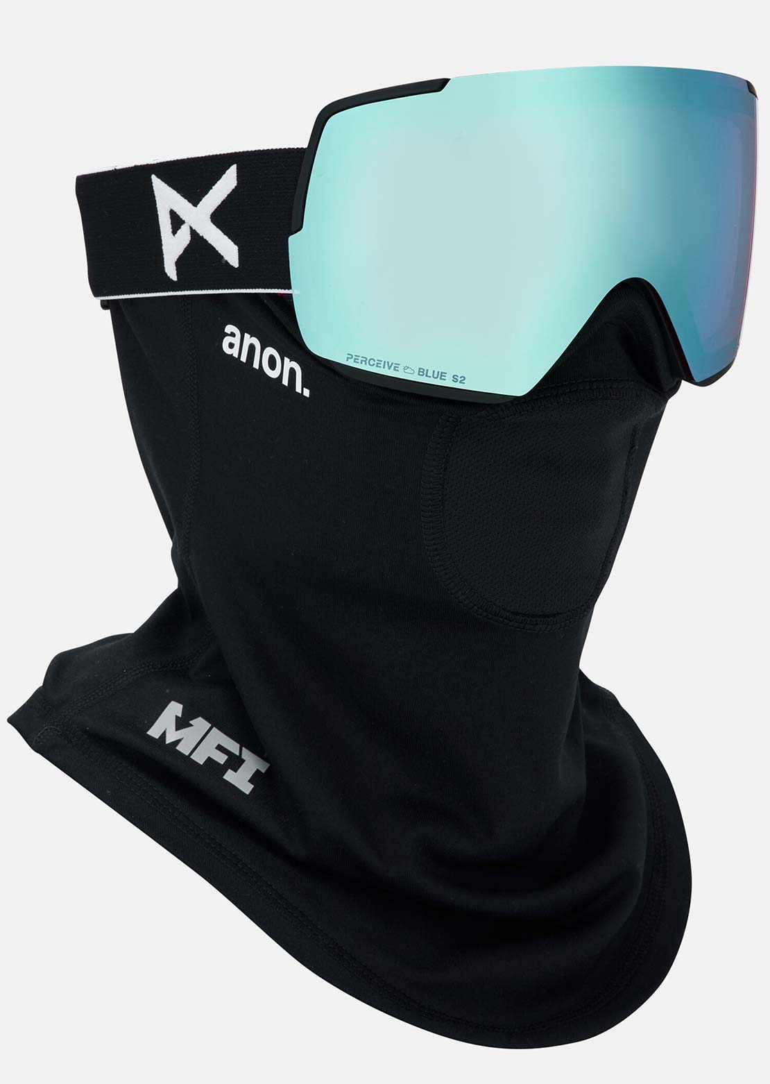Anon Unisex M5S Goggles + Bonus Lens + MFI Face Mask Black/Perceive Variable Blue/Spare Perceive Cloudy Pink