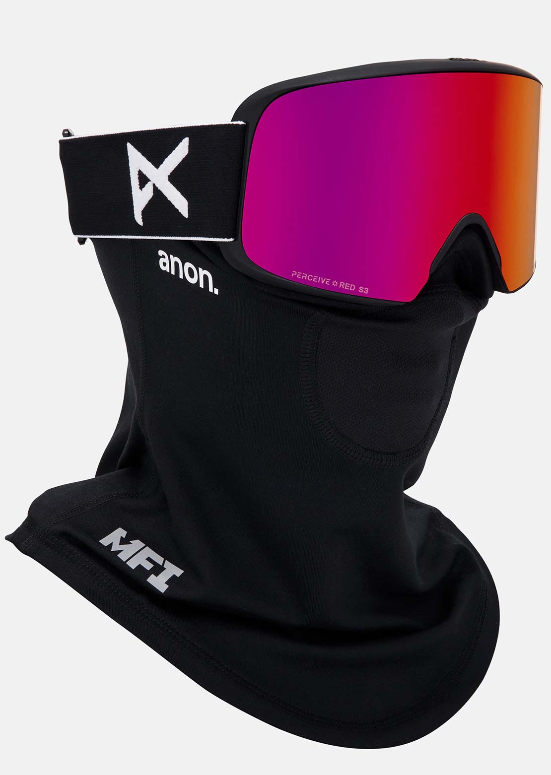 Anon Unisex M6 Goggles Black/Perceive Sunny Red/Spare Perceive Cloudy Burst