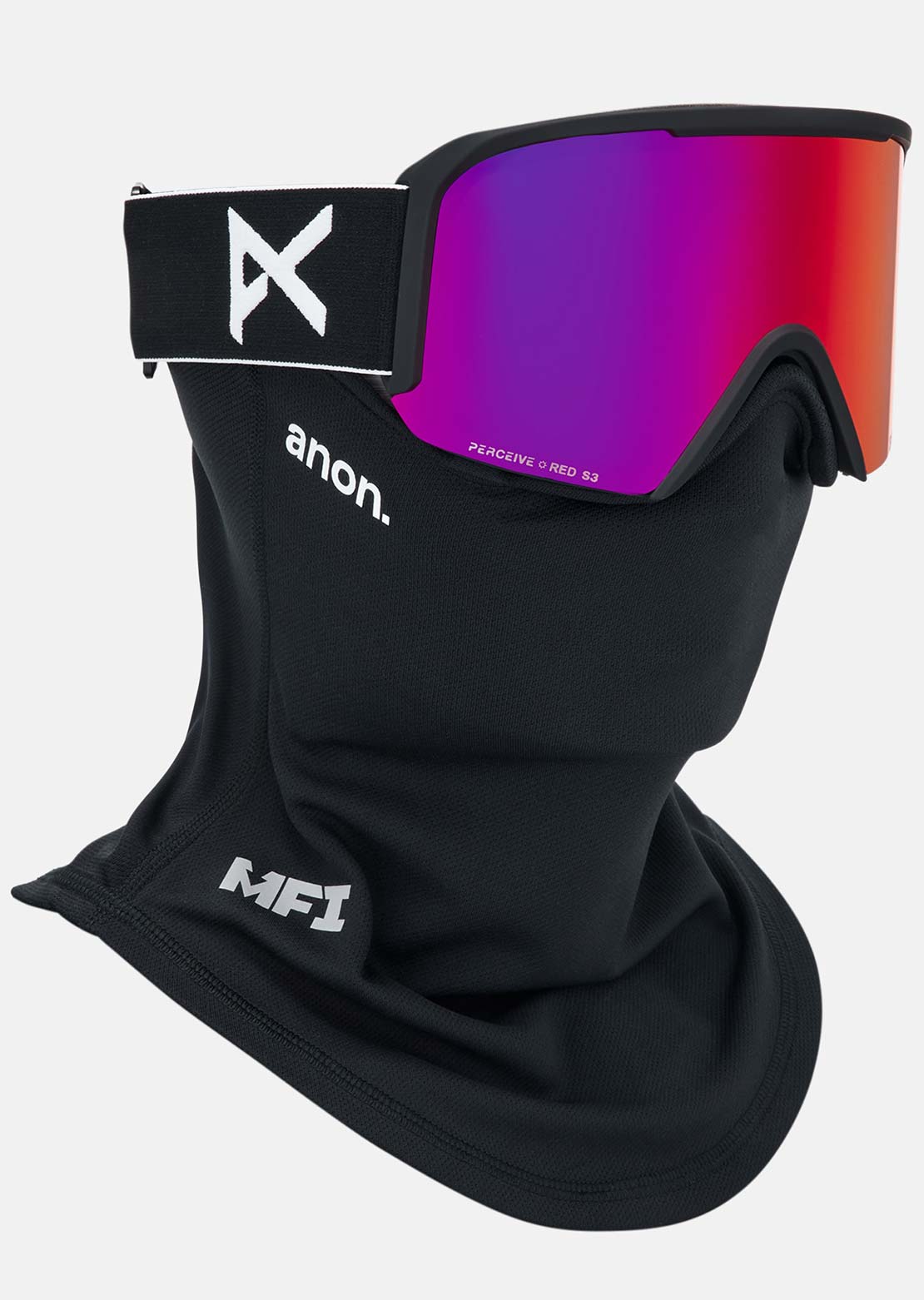 Anon Unisex Nesa Goggles Black/Perceive Sunny Red/Spare Perceive Cloudy Burst