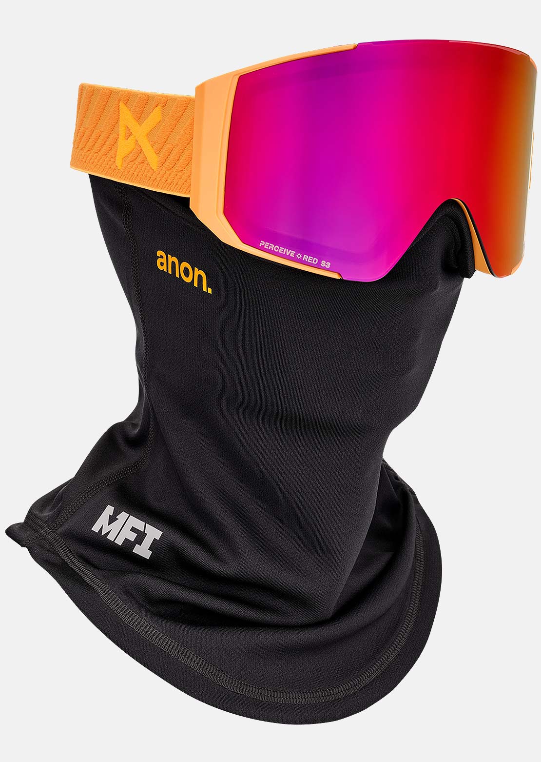 Anon Unisex Sync Goggles + Bonus Lens + MFI Face Mask Autumn Glow/Perceive Sunny Red