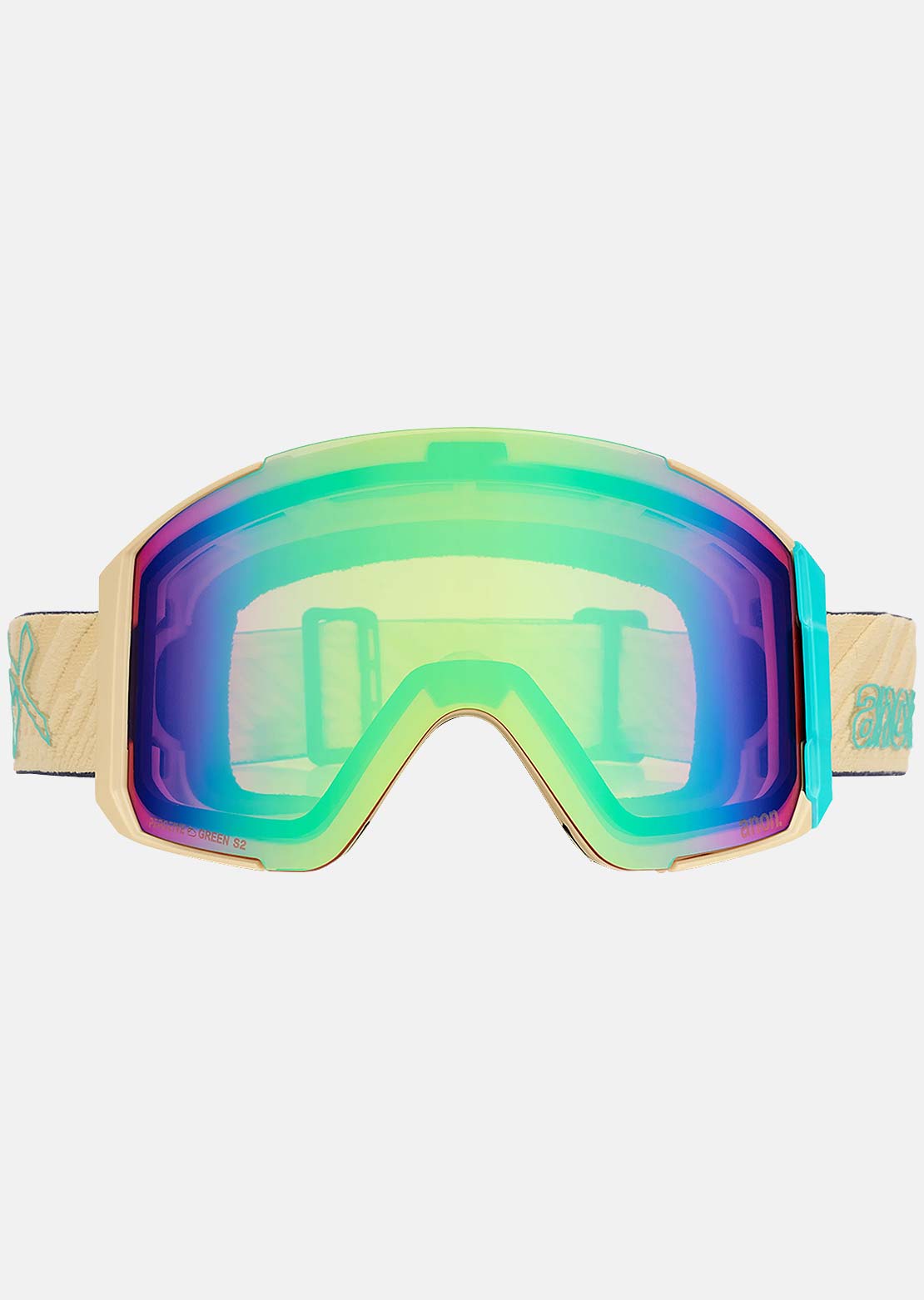 Anon Unisex Sync Goggles + Bonus Lens + MFI Face Mask Beechwood/Perceive Variable Green