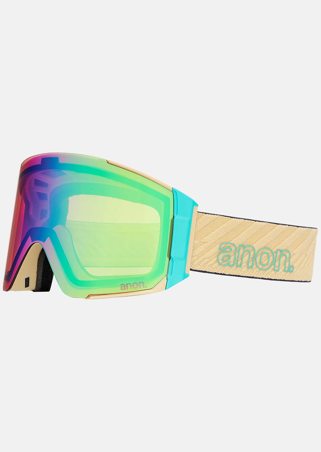 Anon Unisex Sync Goggles + Bonus Lens + MFI Face Mask Beechwood/Perceive Variable Green