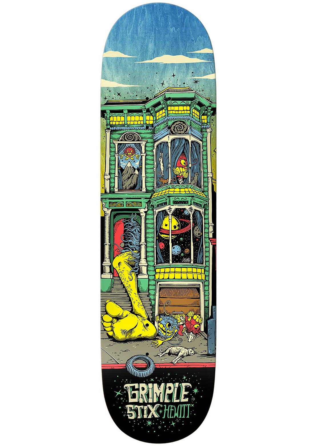 AntiHero Unisex Hewitt Grimple Stix Victorians Skateboard Deck