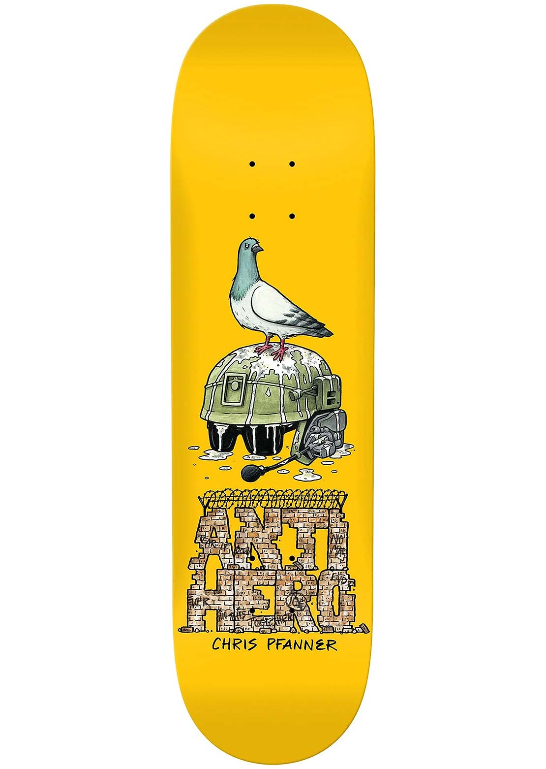 AntiHero Unisex Pfanner Liberdad Skateboard Deck Yellow