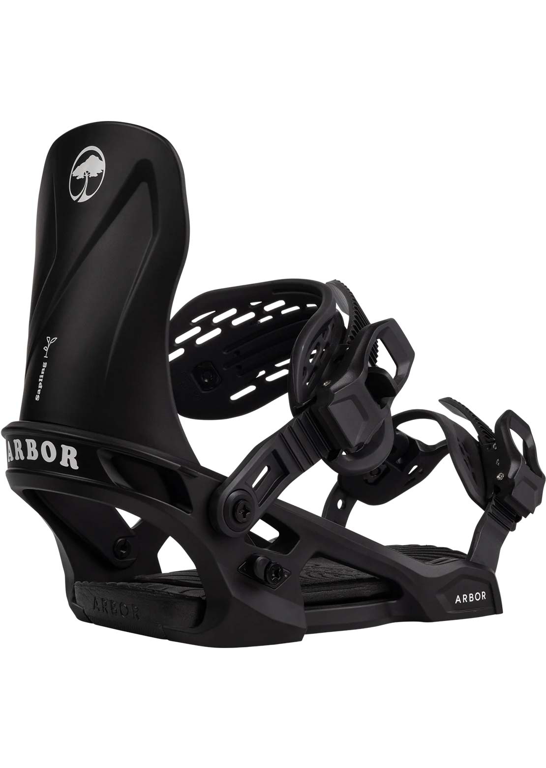 Arbor Junior Sapling Snowboard Bindings Black White