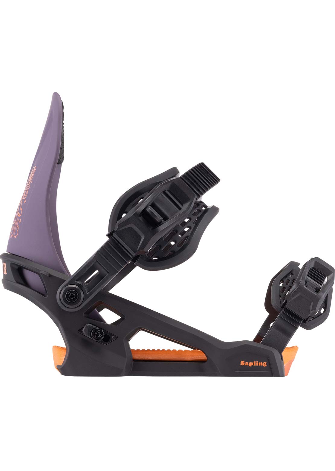 Arbor Junior Sapling Snowboard Bindings Black/Violet