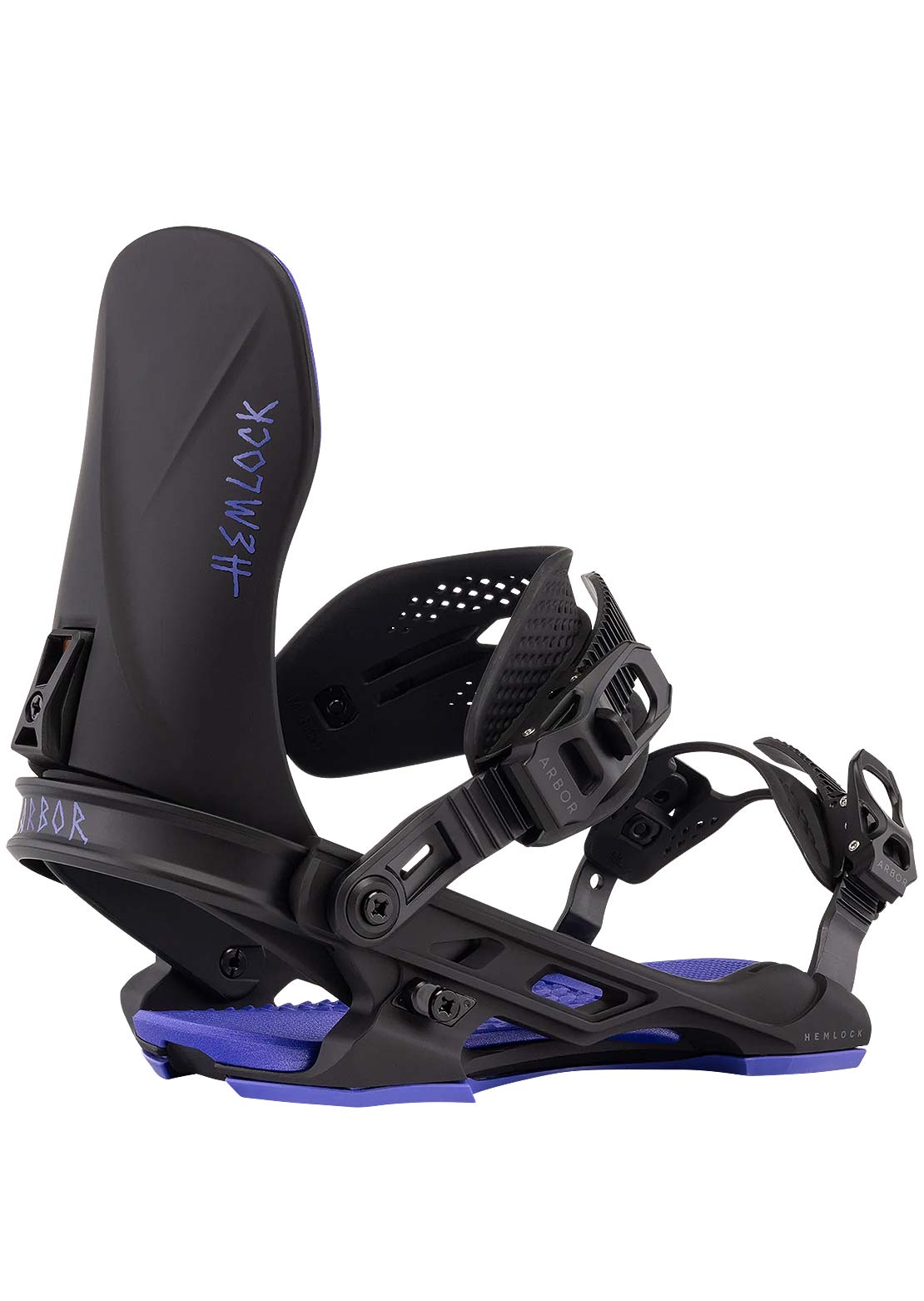 Arbor Men's Hemlock Snowboard Bindings Black Purple