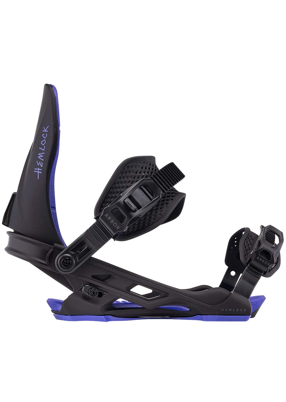 Arbor Men's Hemlock Snowboard Bindings Black Purple