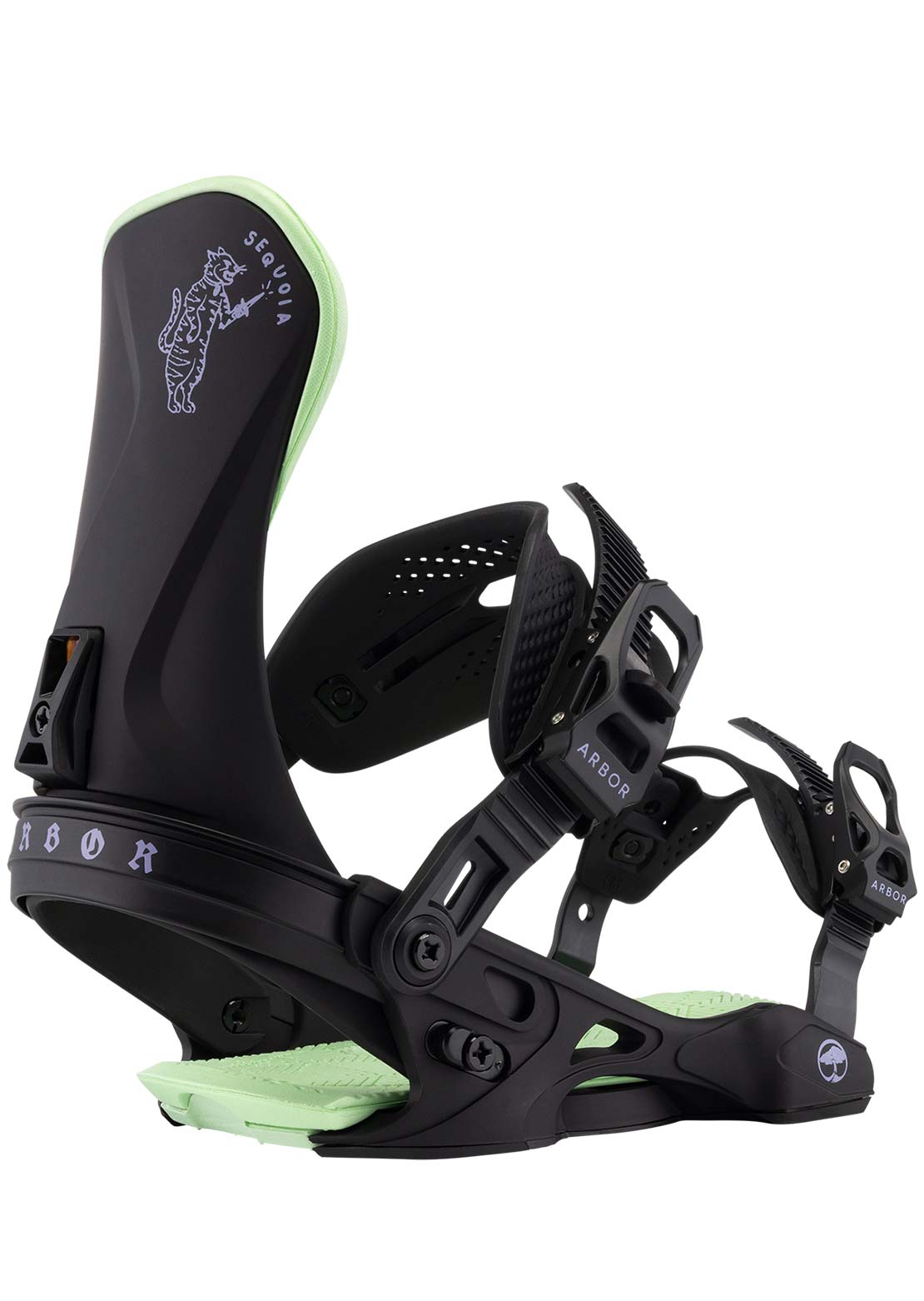 Arbor Women's Sequoia Snowboard Bindings Black/Mint