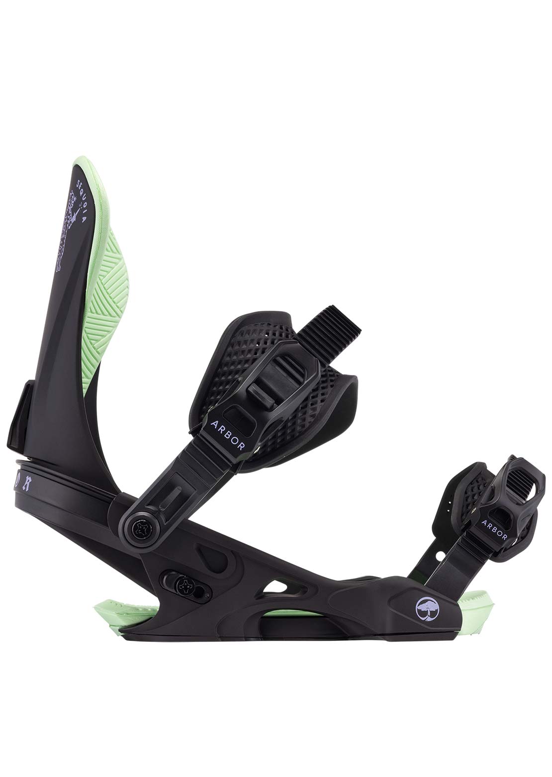 Arbor Women's Sequoia Snowboard Bindings Black/Mint