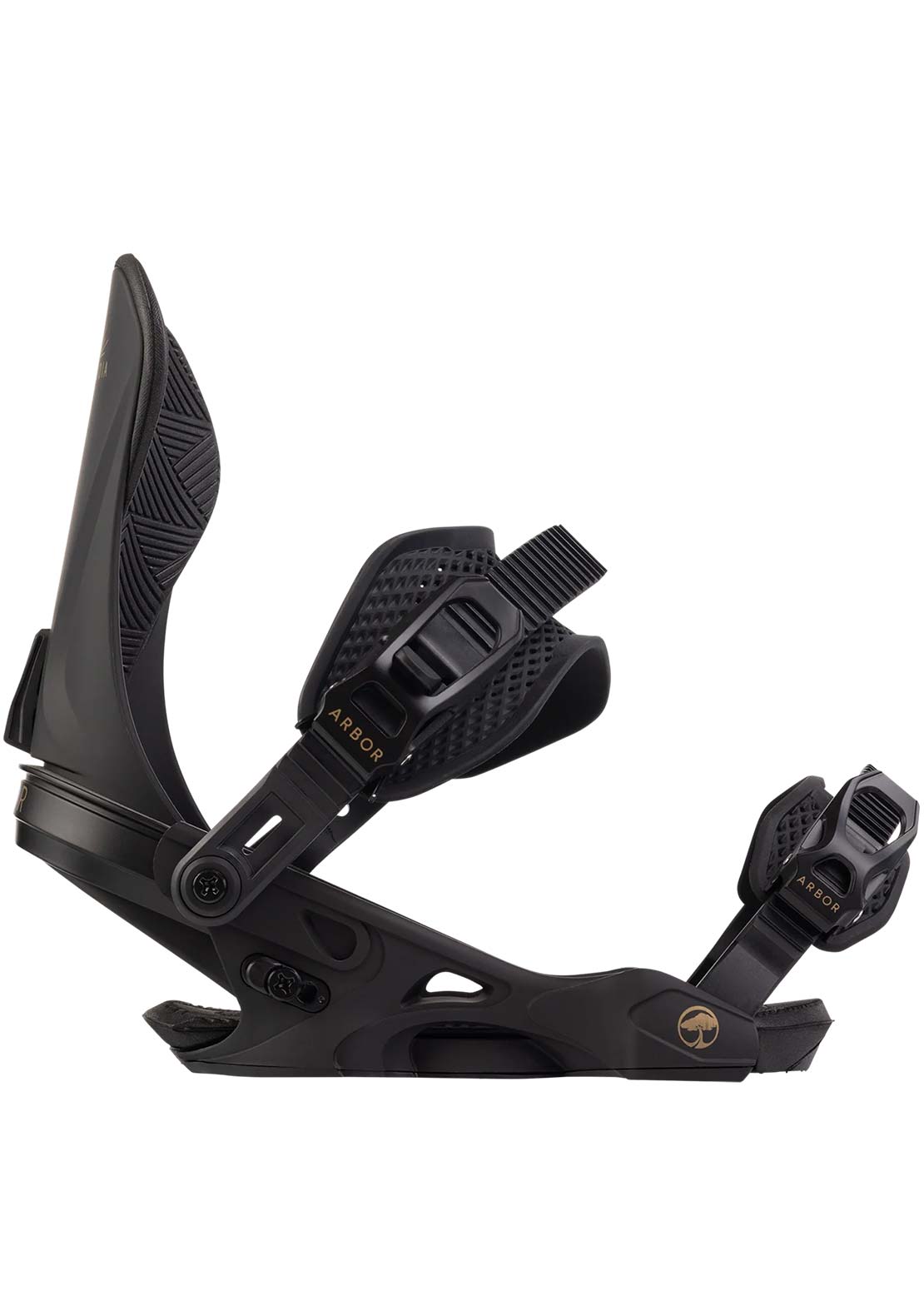Arbor Women's Sequoia Snowboard Bindings Black Gold