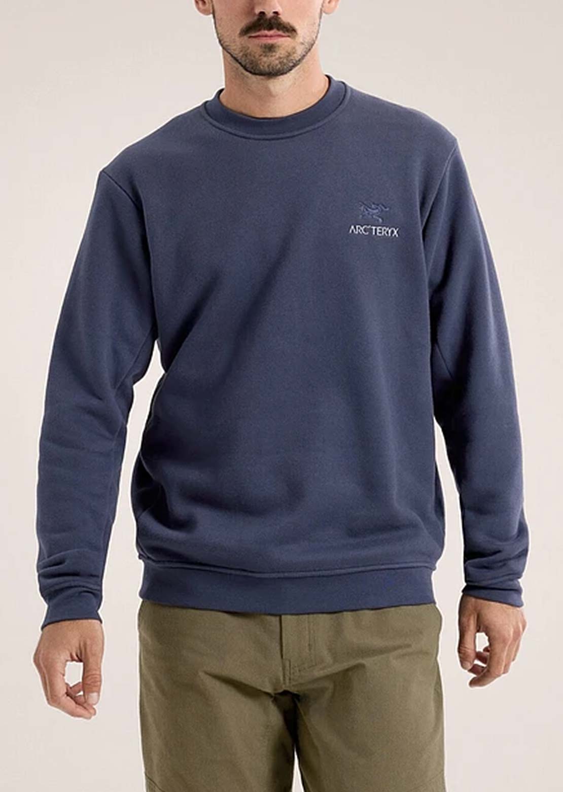 Arc'teryx Men's Emblem Fleece Crewneck Pullover Black Sapphire