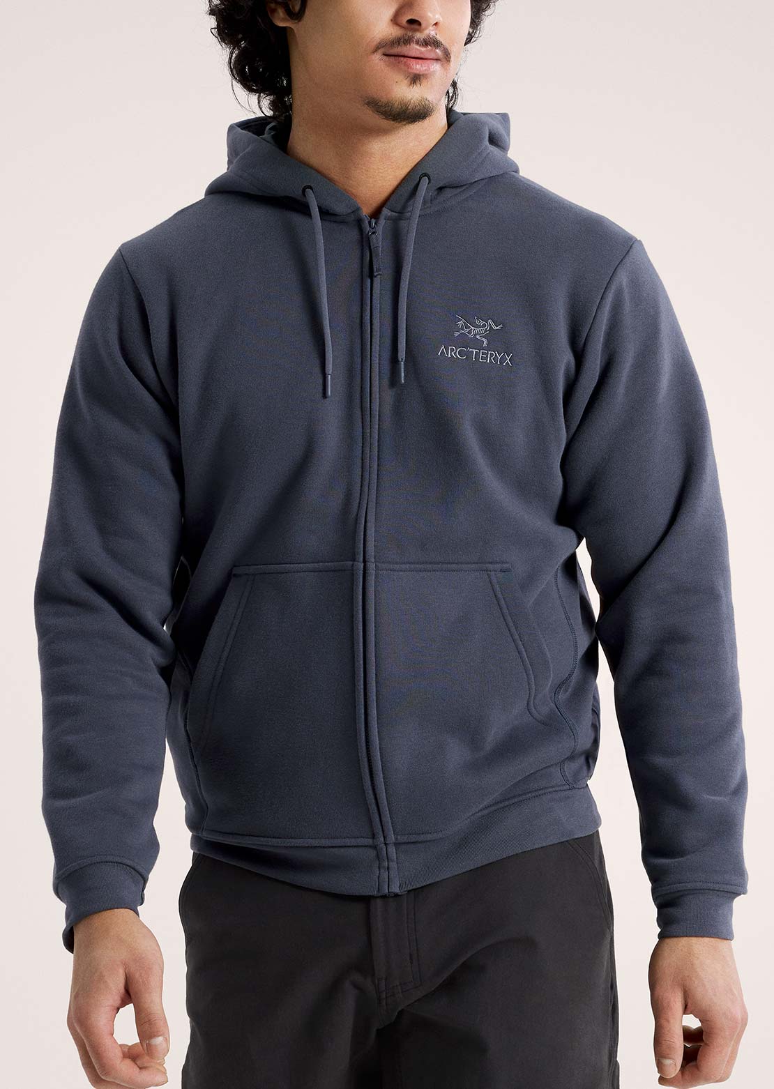 Arc'teryx Men's Emblem Fleece Full-Zip Hood Dark Stratus