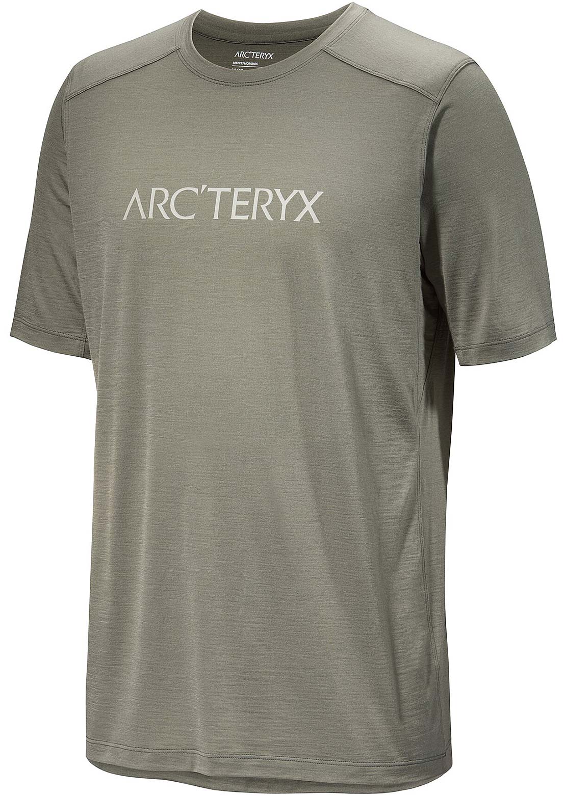 Arc&#39;teryx Men&#39;s Ionia Merino Wool Arc&#39;Word Logo SS T-Shirt Forage