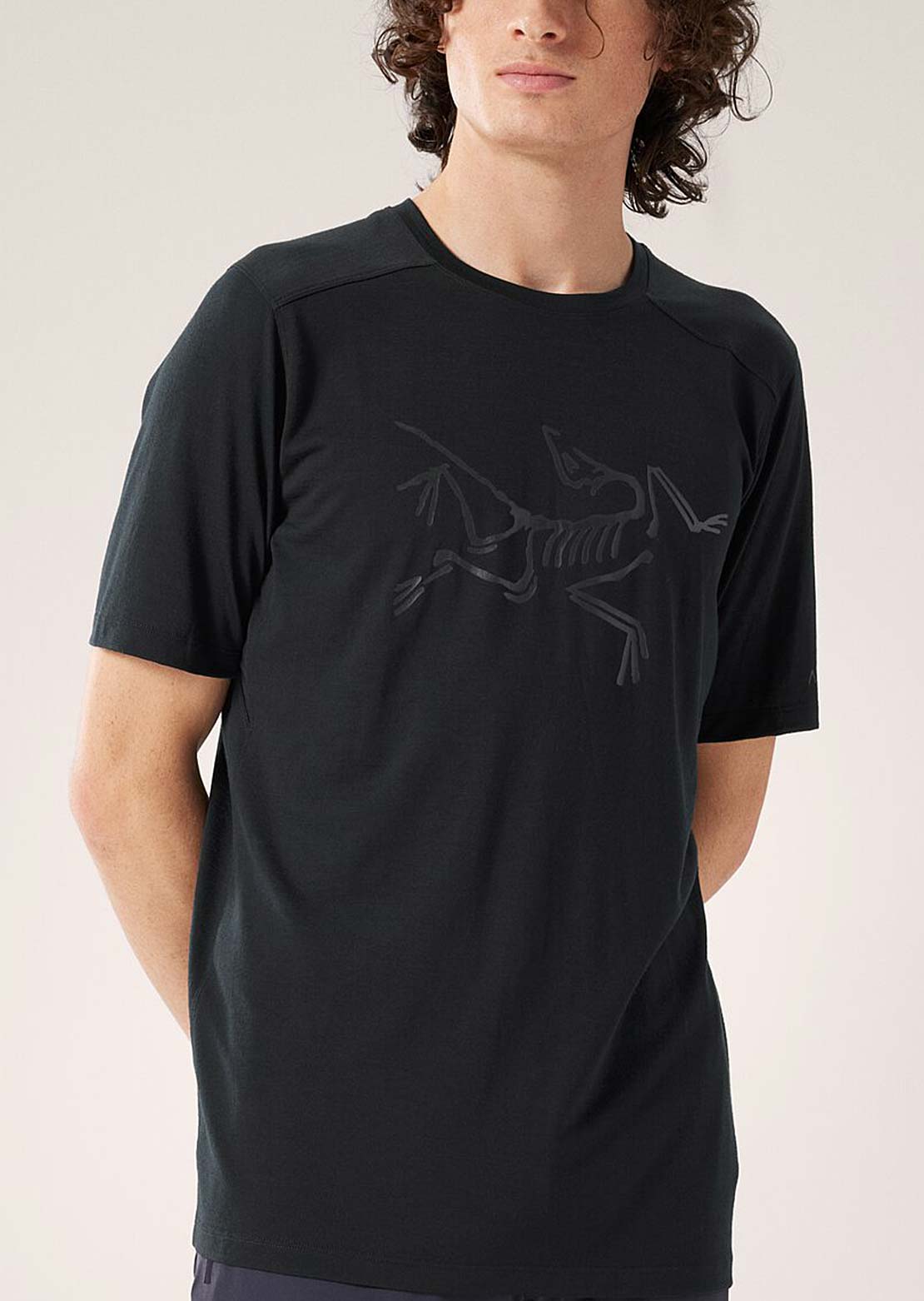 Arc&#39;teryx Men&#39;s Ionia Merino Wool Logo T-Shirt Black