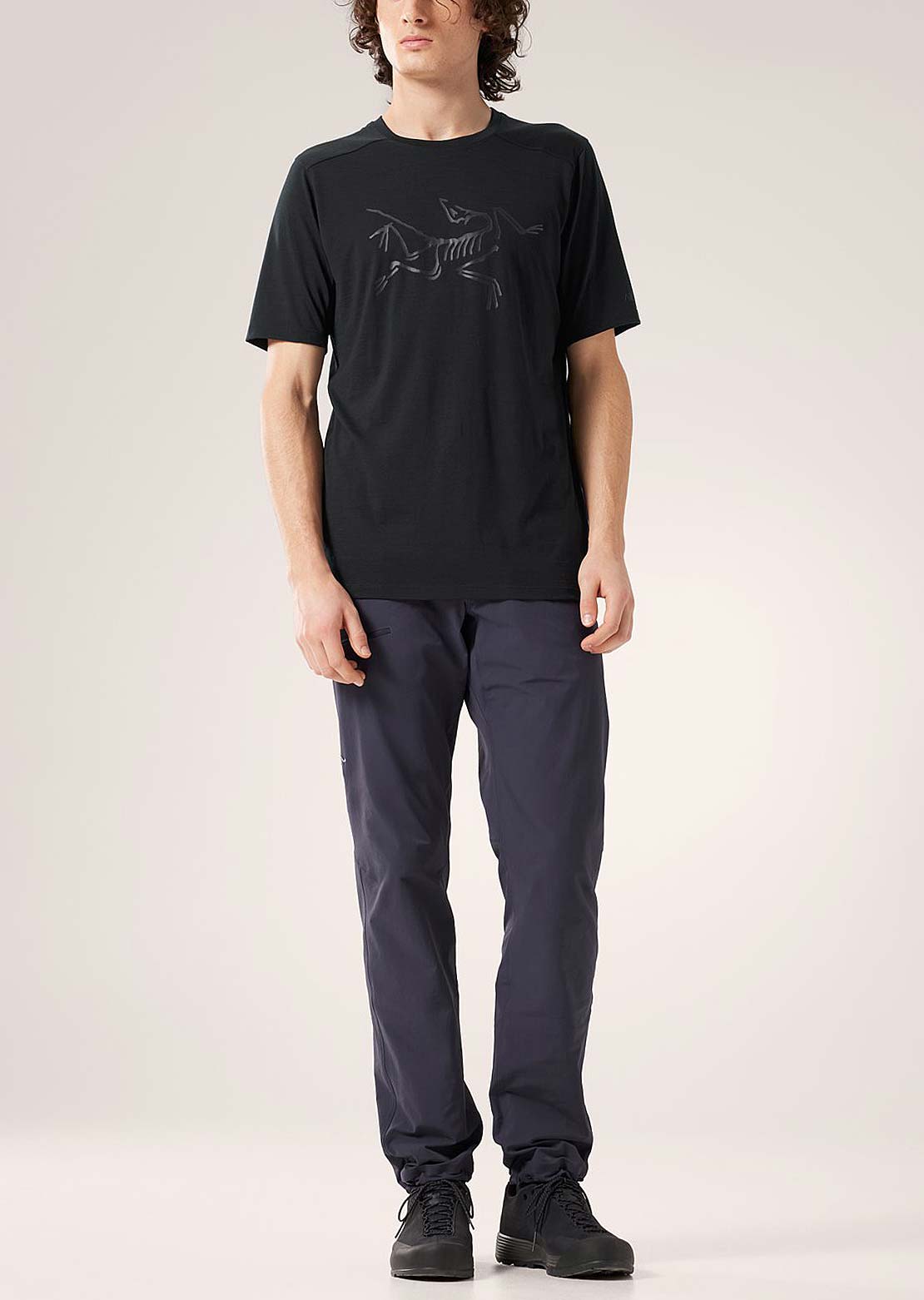 Arc&#39;teryx Men&#39;s Ionia Merino Wool Logo T-Shirt Black