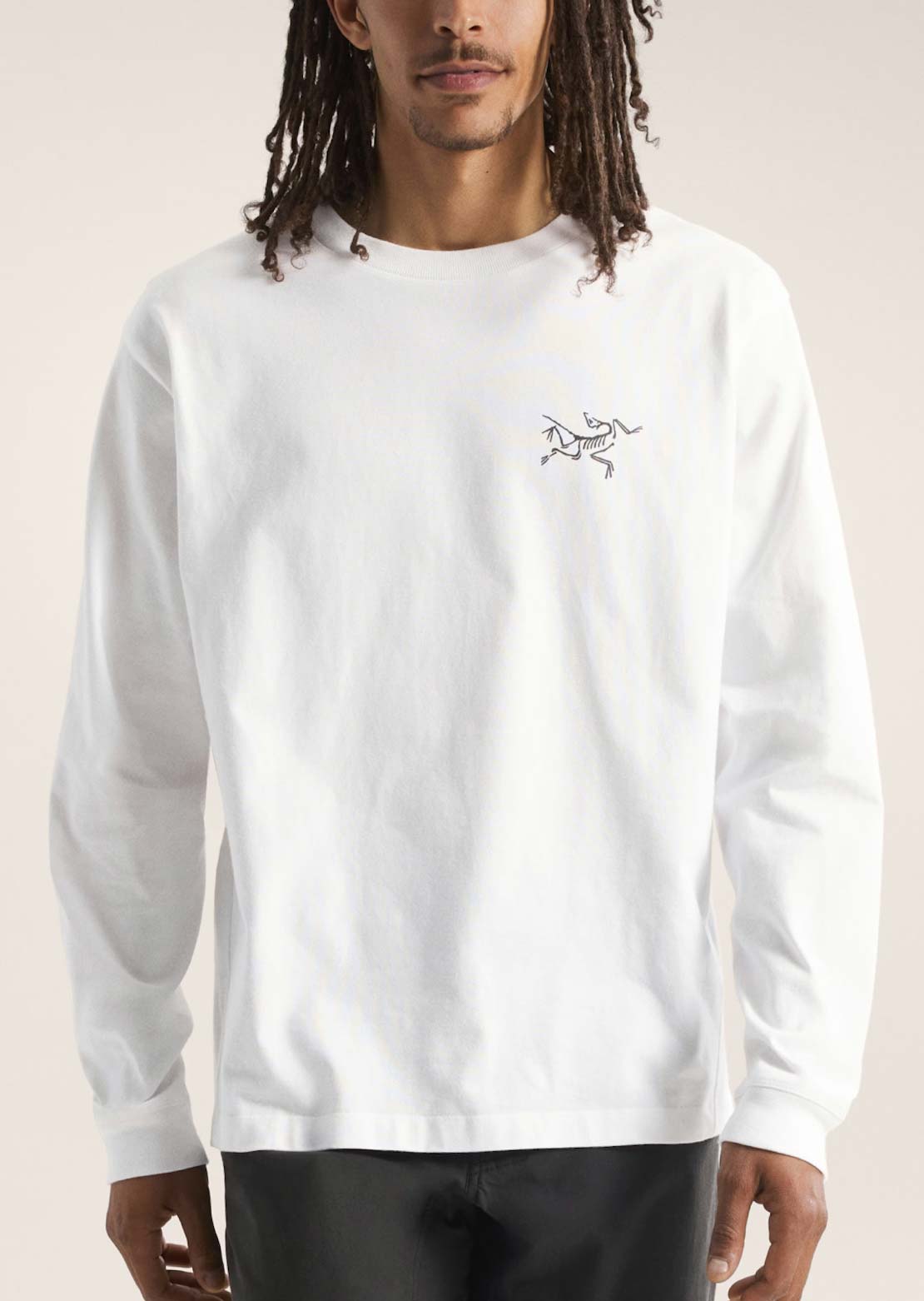 Arc'teryx Men's Kragg Cotton Long Sleeve White Light/Black