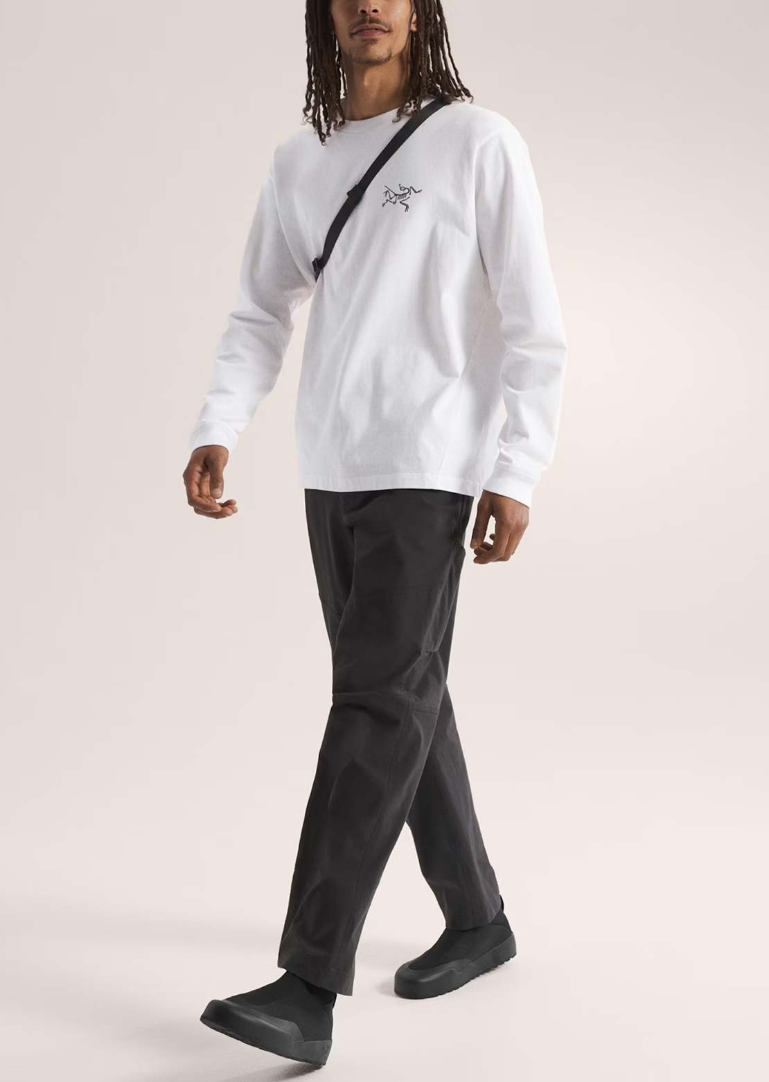 Arc'teryx Men's Kragg Cotton Long Sleeve White Light/Black