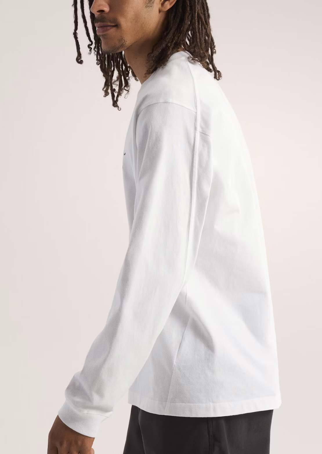 Arc'teryx Men's Kragg Cotton Long Sleeve White Light/Black