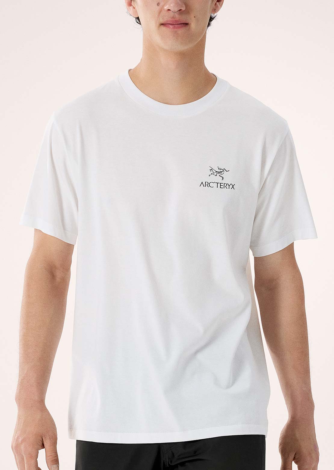 Arc'teryx Men's Kragg SL Cotton Bird Word T-Shirt White Light/Black
