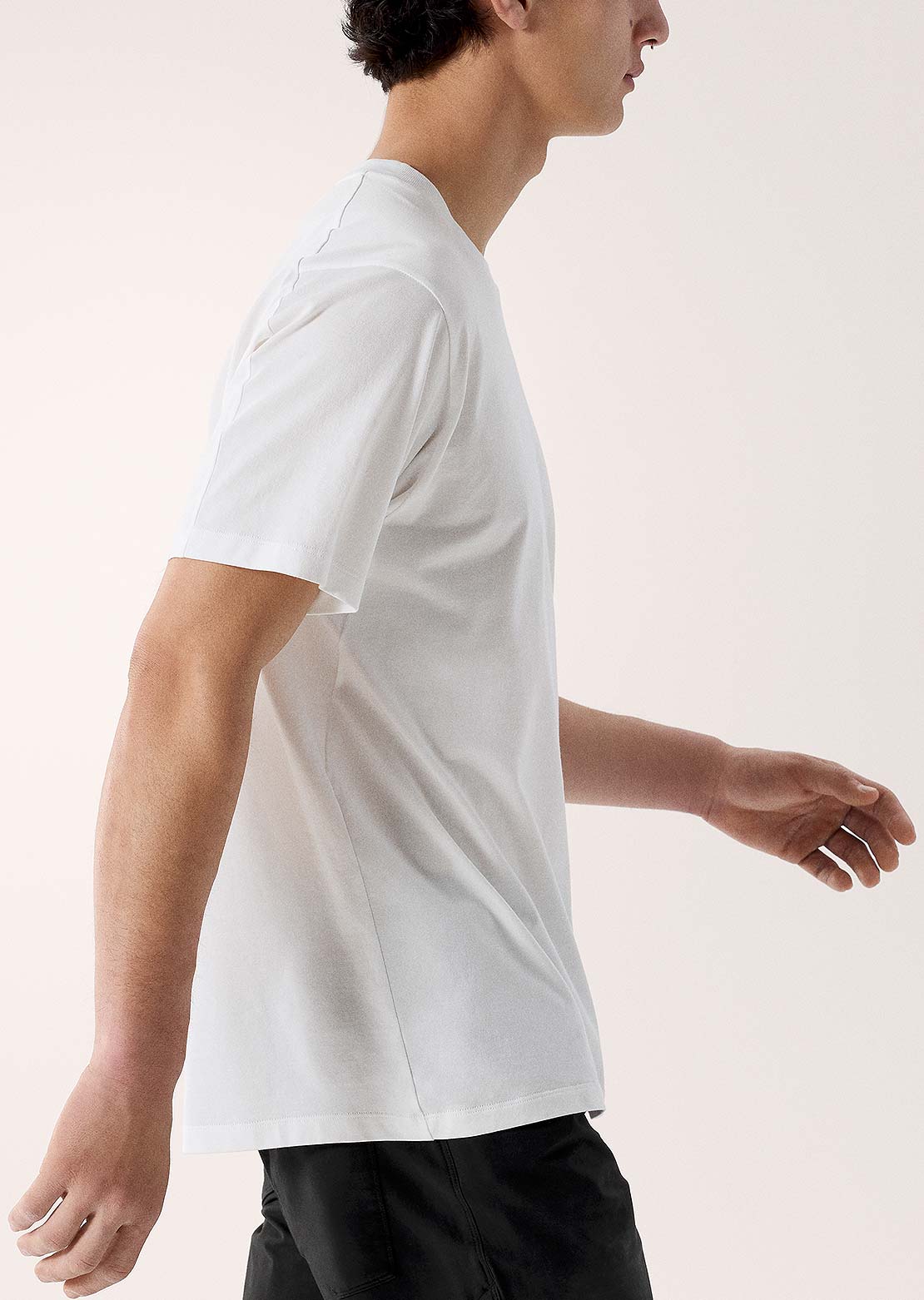 Arc'teryx Men's Kragg SL Cotton Bird Word T-Shirt White Light/Black
