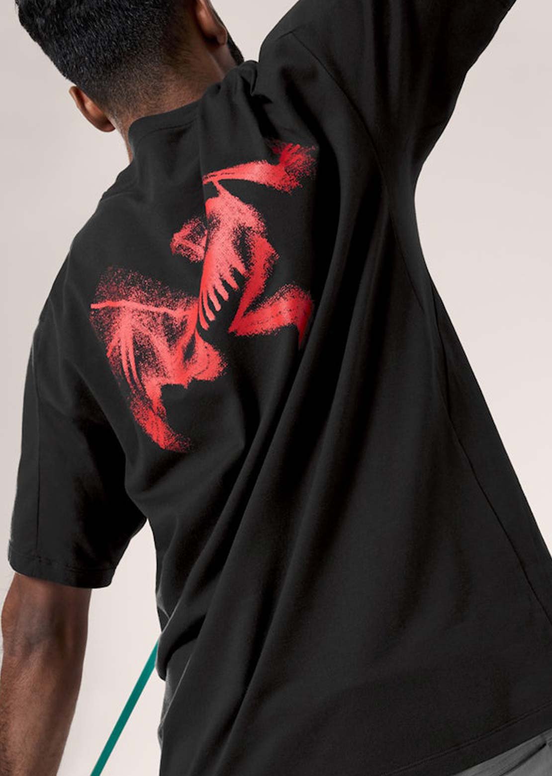 Arc'teryx Men's Kragg SL Cotton Blurred Bird T-Shirt Black Dynasty