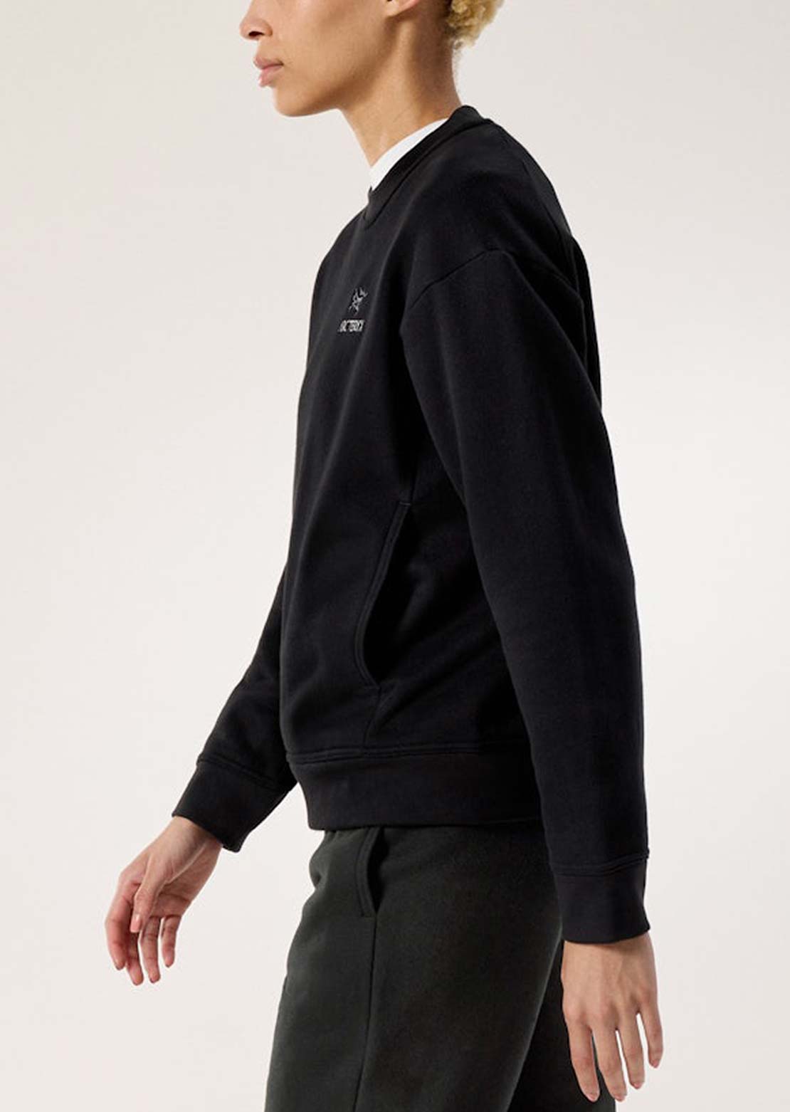 Arc'teryx Women's Emblem Fleece Crewneck Pullover Black