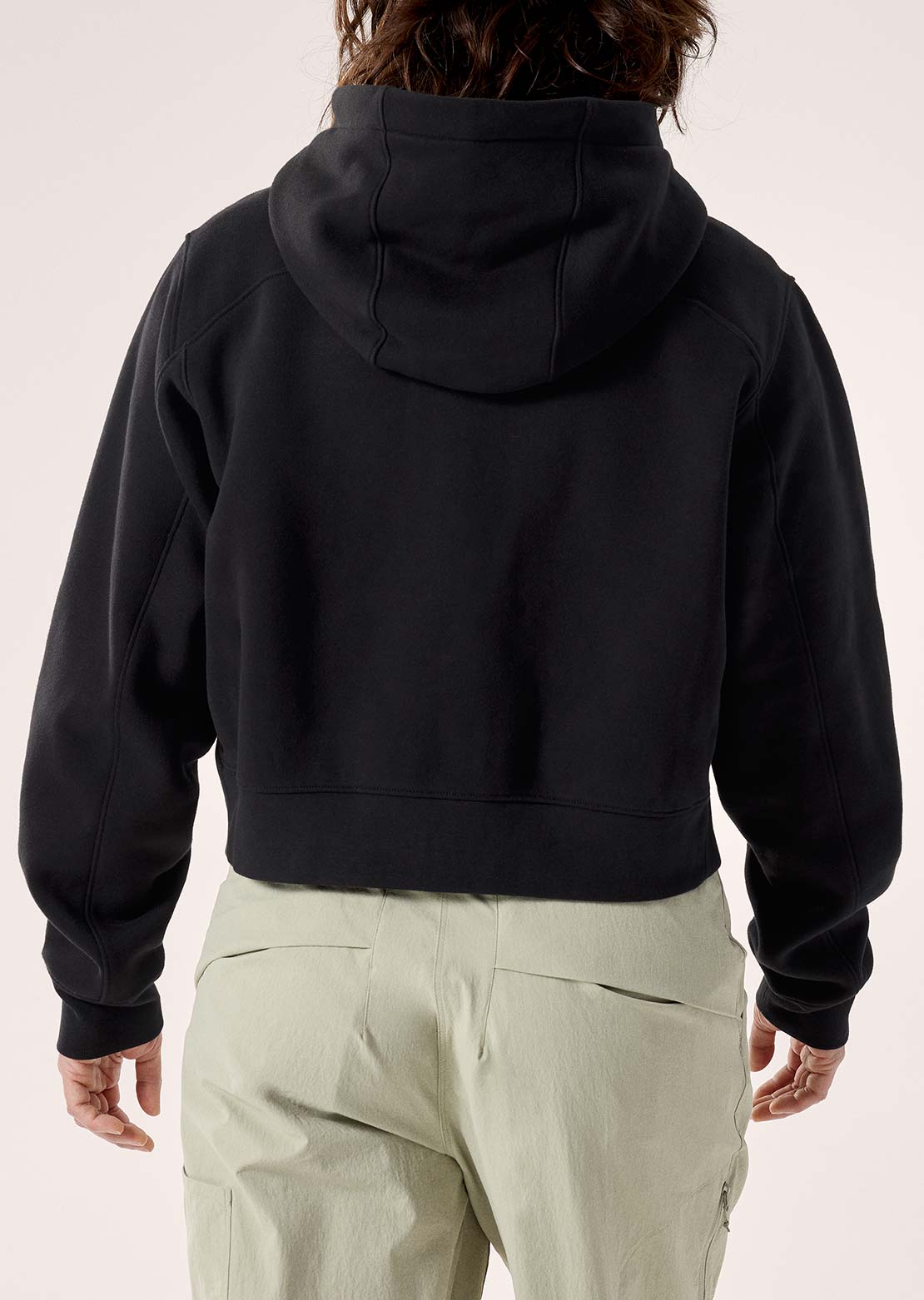 Arc'teryx Women's Emblem Fleece Full Zip Crop Hood Black