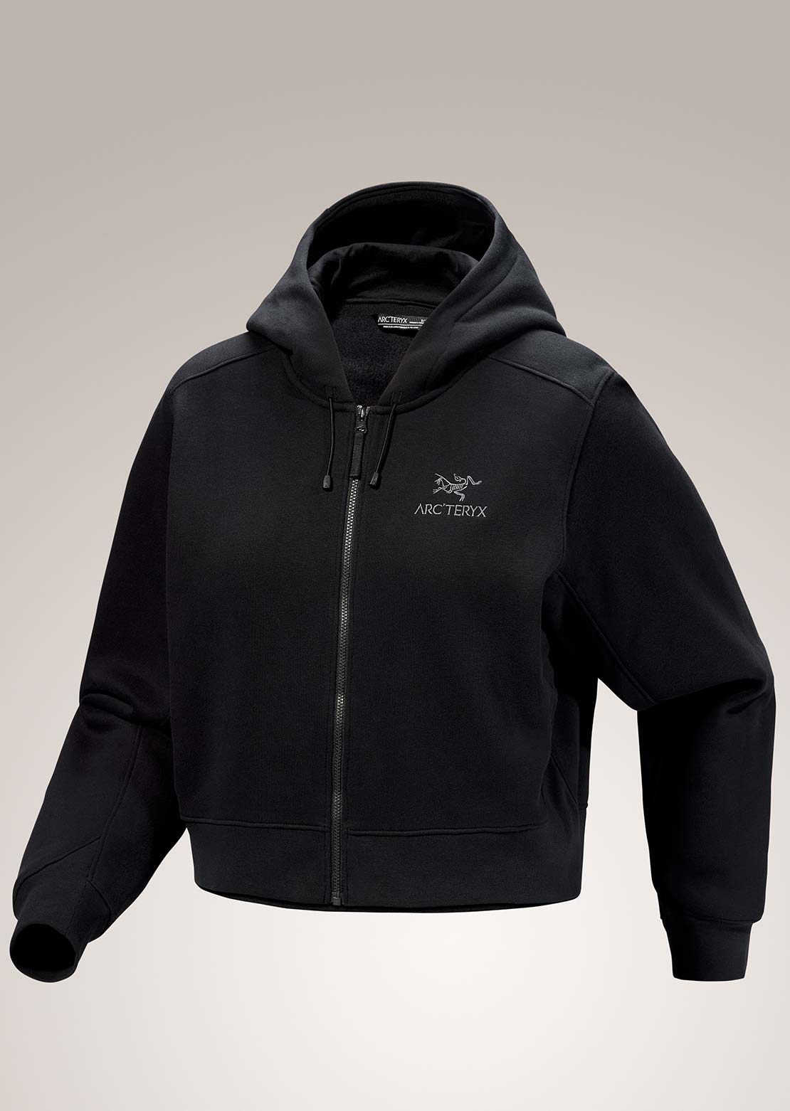 Arc'teryx Women's Emblem Fleece Full Zip Crop Hood Black