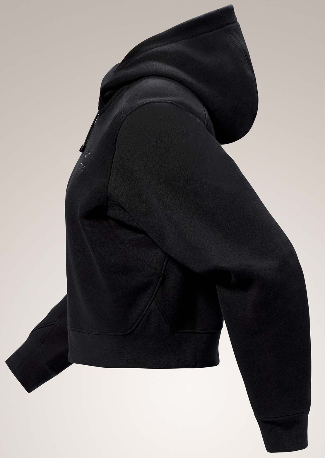 Arc'teryx Women's Emblem Fleece Full Zip Crop Hood Black