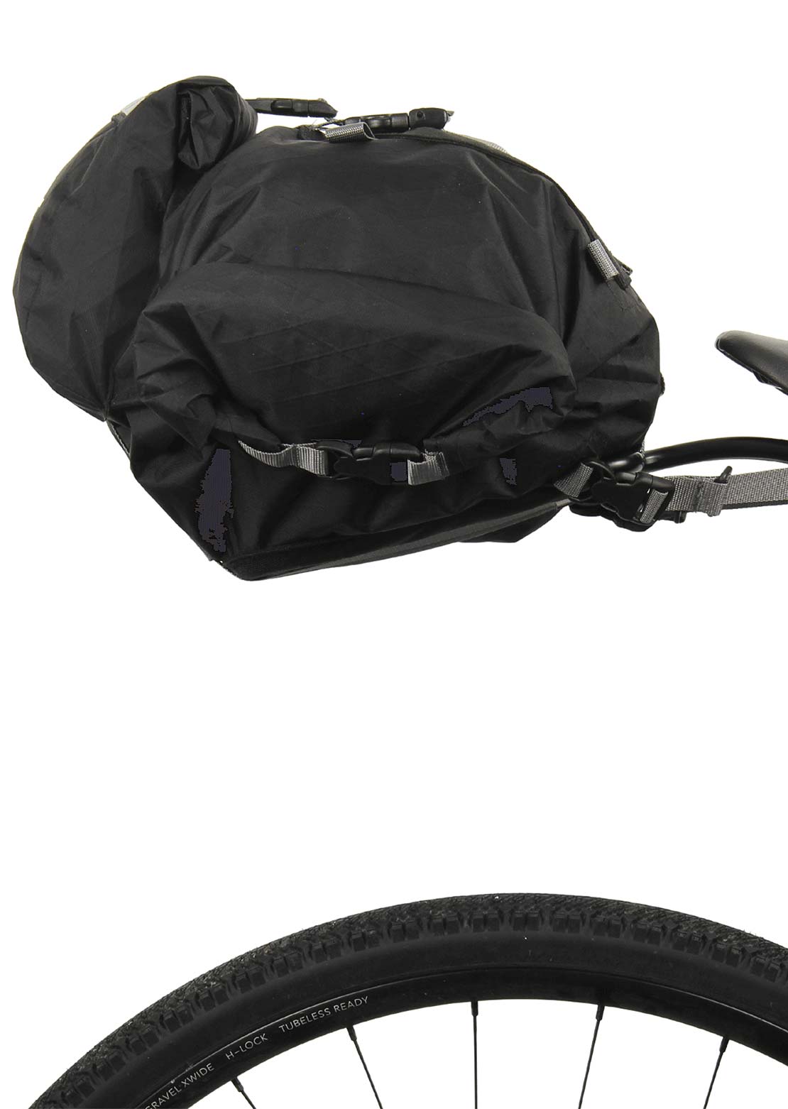 Arkel Rollpacker Rear Bikepacking Bag & Rack kit Black