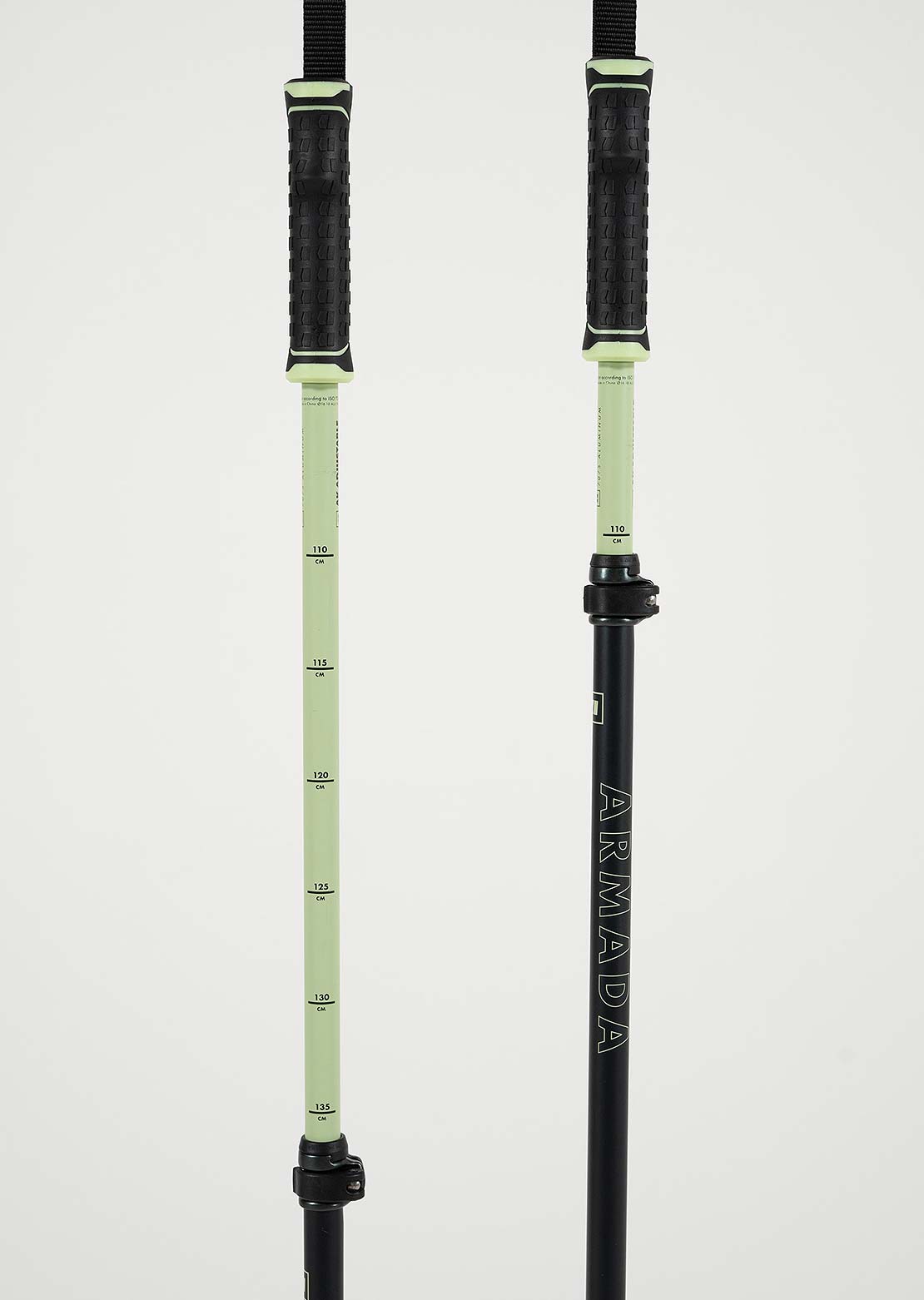  Armada AK Adjustable Workhorse Ski Poles Lime Green/Black