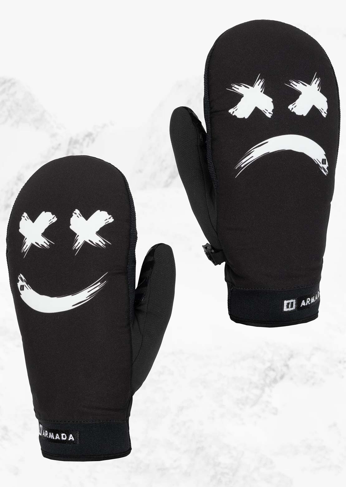Armada Men's Carmel Windstopper Mitts Off White Smiley