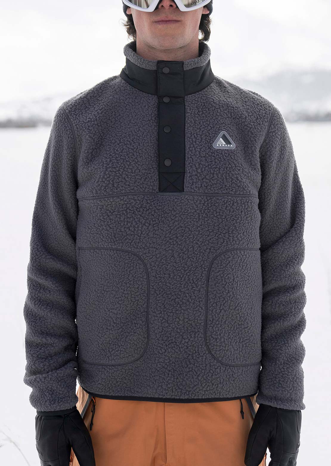 Armada Men's Kenlem Fleece Popover Anthracite/Black