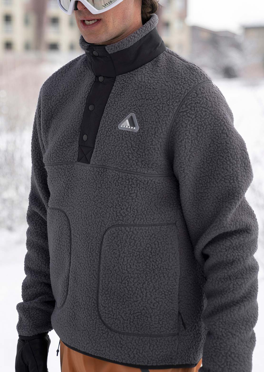 Armada Men's Kenlem Fleece Popover Anthracite/Black