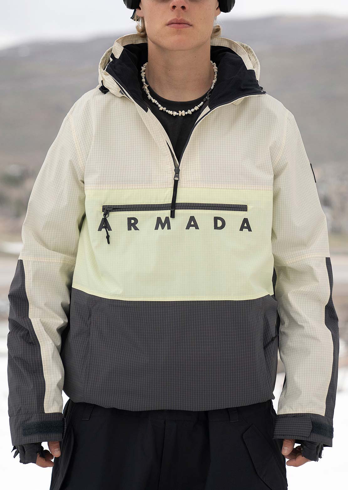 Armada Men&#39;s Salisbury 2L Anorak Jacket Cream/Anthracite