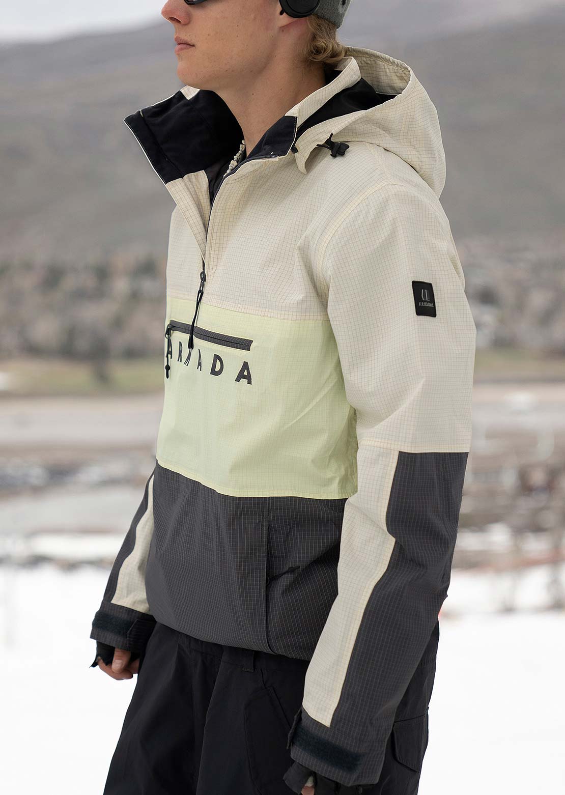 Armada Men&#39;s Salisbury 2L Anorak Jacket Cream/Anthracite