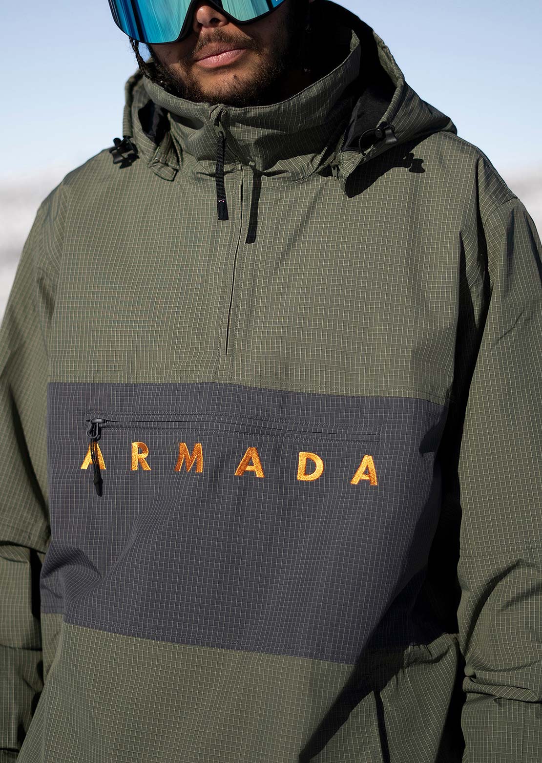 Armada Men&#39;s Salisbury 2L Anorak Jacket Olive/Anthracite