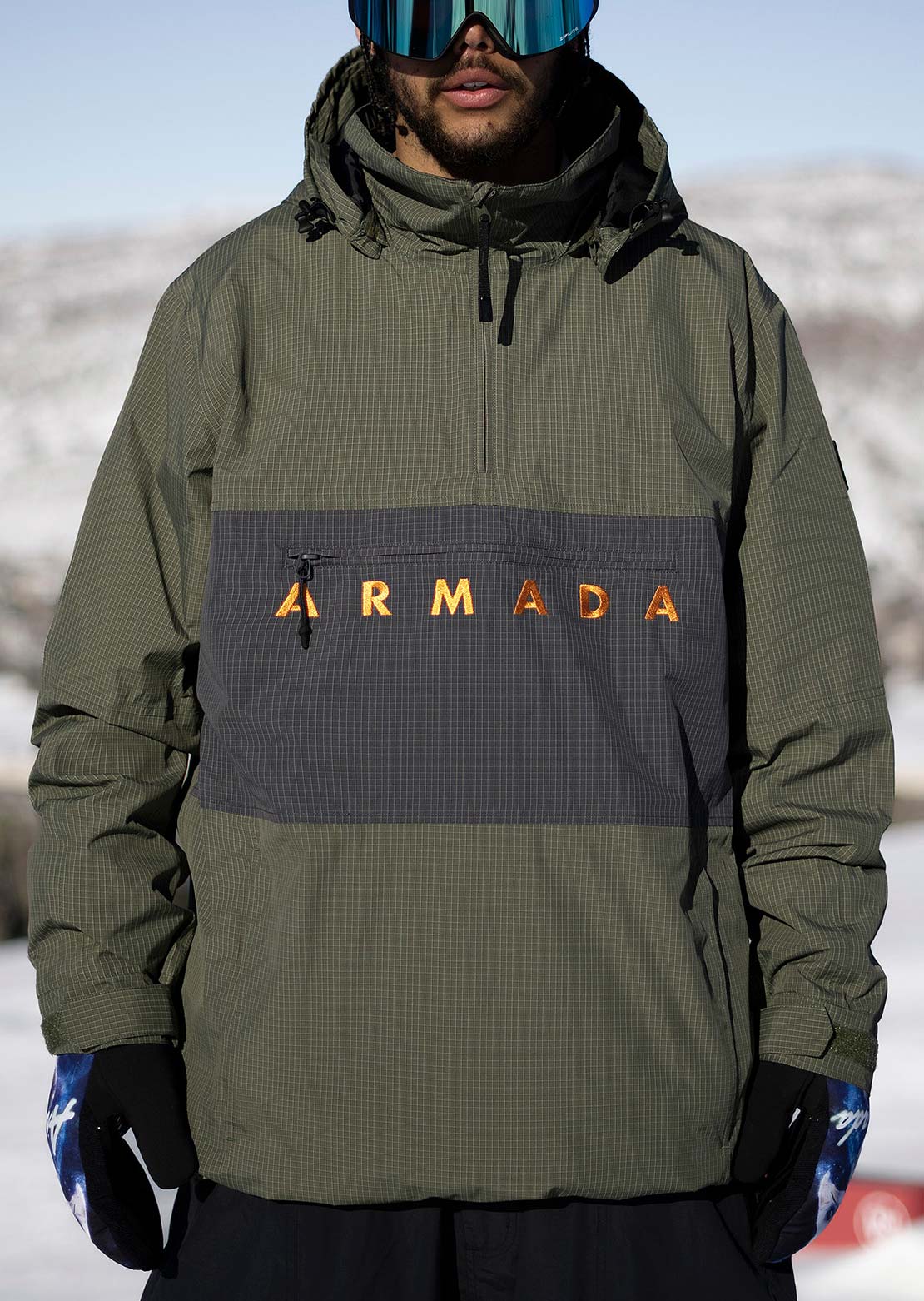 Armada Men&#39;s Salisbury 2L Anorak Jacket Olive/Anthracite