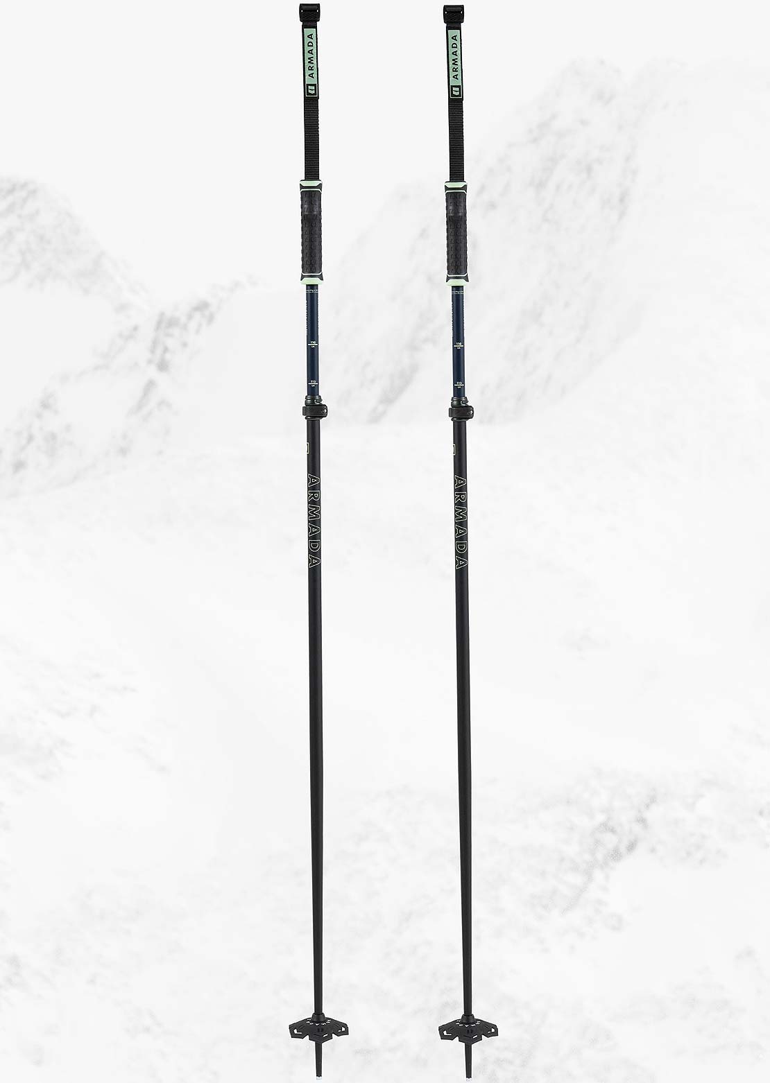 Armada Unisex AK Adjustable Ski Poles Blue/Green