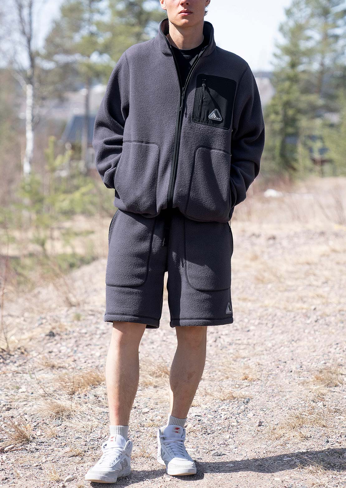 Armada Unisex Ledger High Pile Fleece Jacket Anthracite/Black