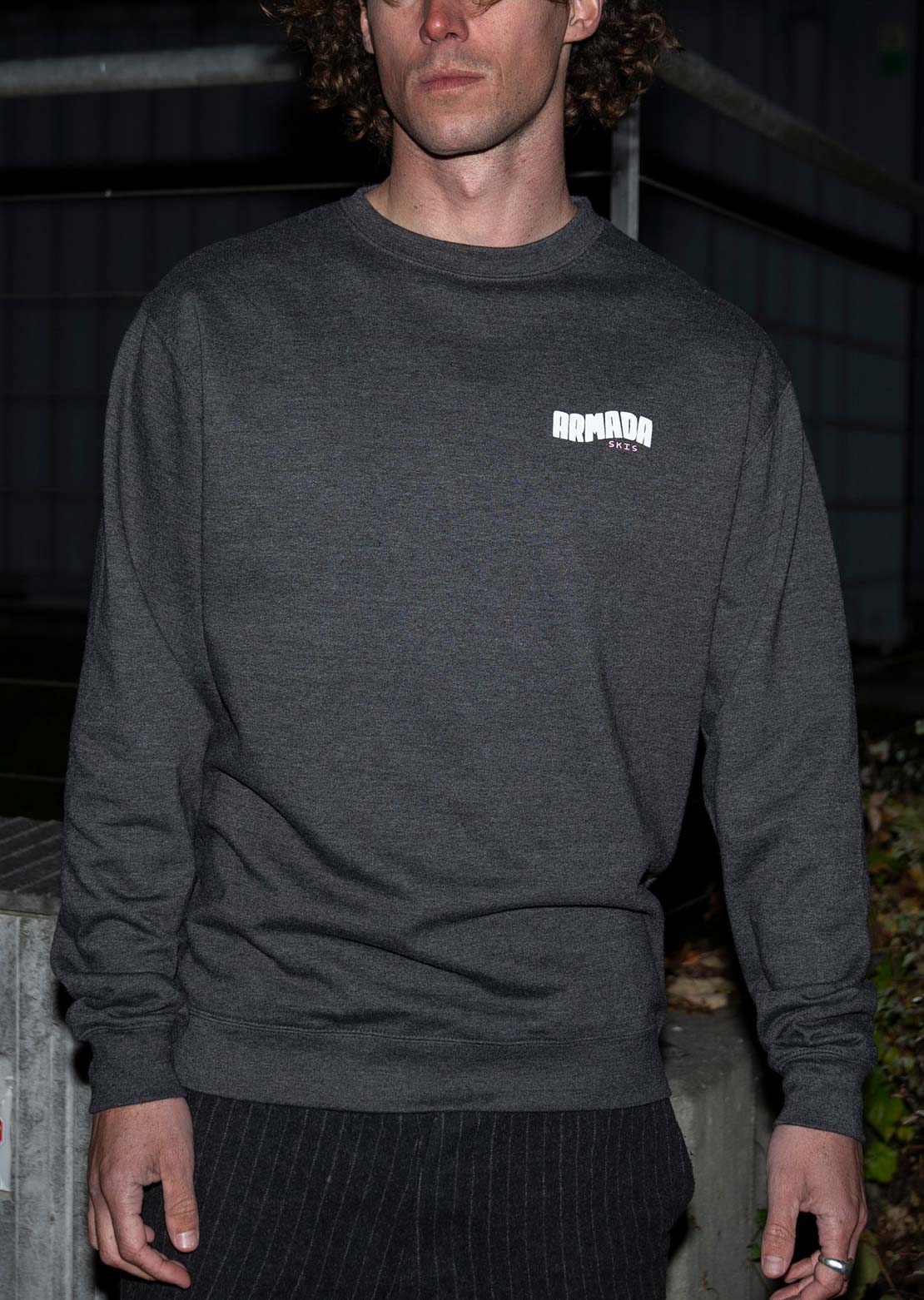 Armada Unisex Overton Crew Longsleeve Black Charcoal/Ski Beach