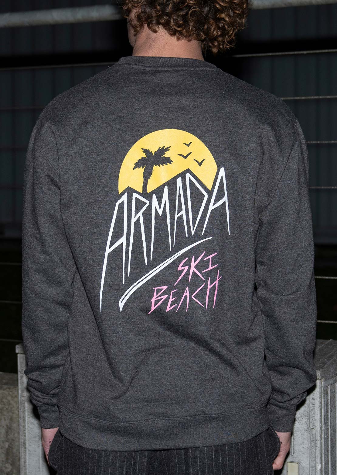Armada Unisex Overton Crewneck Sweatshirt Charcoal/Ski Beach