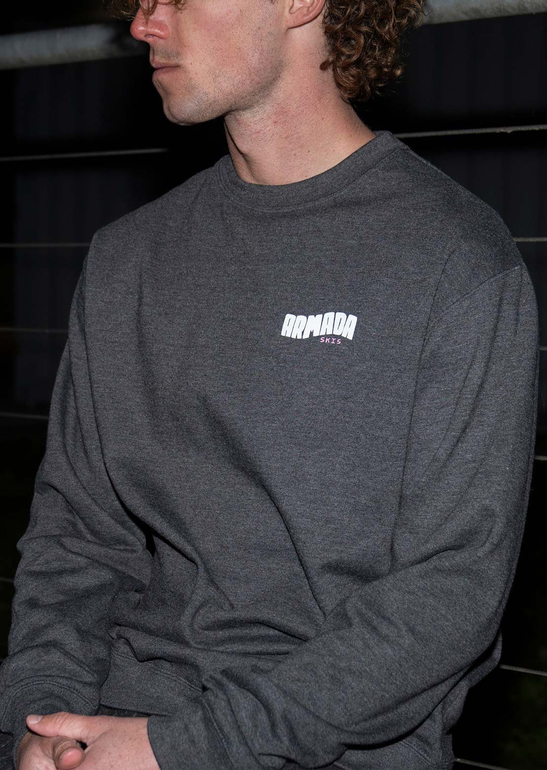 Armada Unisex Overton Crewneck Sweatshirt Charcoal/Ski Beach