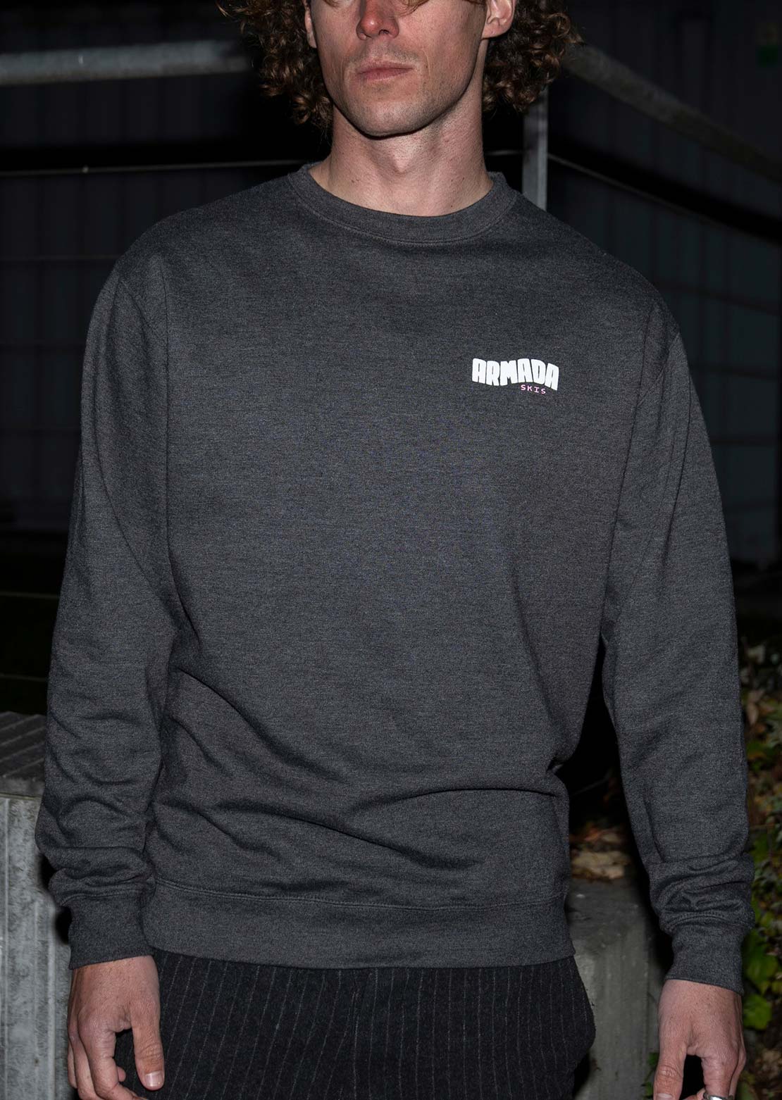 Armada Unisex Overton Crewneck Sweatshirt Charcoal/Ski Beach
