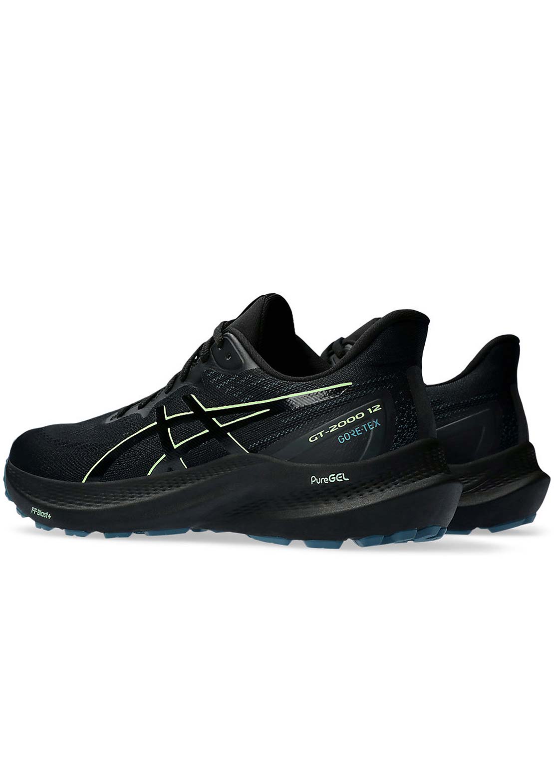 Asics Men&#39;s Gt-2000 12 Gore-Tex Running Shoes Black/Illuminate Green
